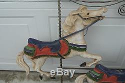 Vintage CURTIS JERE Large Metal Carousel Horse Wall Sculpture Signed