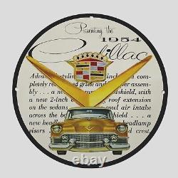 Vintage Cadillac 1954 Oil Porcelain Gas Pump Sign