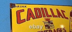 Vintage Cadillac Porcelain Gas Soda Beverage Bottles Cola General Store Sign