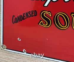 Vintage Campbell's Soup Porcelain Sign Cracker Gas Station Grocery Store Oil