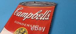 Vintage Campbells Soup Sign Tomato Can Piggly Store Gas Pump Porcelain Sign