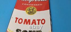 Vintage Campbells Soup Sign Tomato Can Piggly Store Gas Pump Porcelain Sign