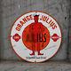 Vintage Car Orange Julius Gas Station Service Man Cave Oil Porcelain Sign 038