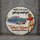 Vintage Car Pinupgirl Style Gas Station Service Man Cave Oil Porcelain Sign 016