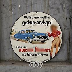 Vintage Car Pinupgirl Style Gas Station Service Man Cave Oil Porcelain Sign 016