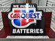 Vintage Carquest Metal Sign Advertising We Install Batteries Large 24×21 Nos