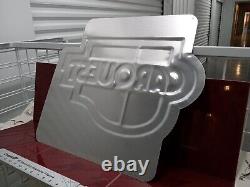 Vintage Carquest Metal Sign Advertising We Install Batteries Large 24×21 NOS