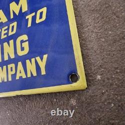 Vintage Cash For Cream Old Us Gasoline Oil Gas Pump Enamel Porcelain Sign