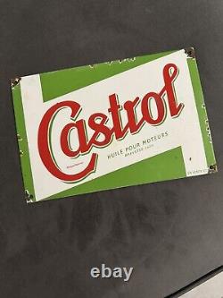Vintage Castrol 12 Porcelain Sign Car Gas Truck Gasoline