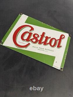 Vintage Castrol 12 Porcelain Sign Car Gas Truck Gasoline
