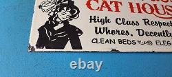 Vintage Cat House Sign Basement Room Bed for Sale Sign Gas Service Pump Sign