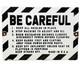 Vintage Caution Sign Be Careful Porcelain Sign Gas Oil Machine Shop Wood Working