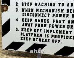 Vintage Caution Sign Be Careful Porcelain Sign Gas Oil Machine Shop Wood Working