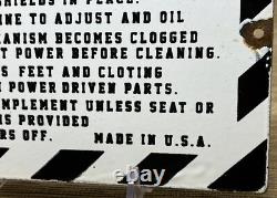 Vintage Caution Sign Be Careful Porcelain Sign Gas Oil Machine Shop Wood Working