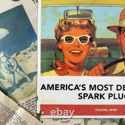 Vintage Champion Spark Plugs 8x12 Inches Porcelain Enamel Sign