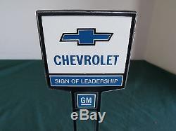 Vintage Chevrolet GM Dealers Sign 2 sided Promotional Advertising Salesmans