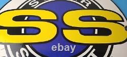 Vintage Chevrolet Porcelain Sign Super Sport Automobile Motors 16 Inch Sign