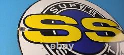 Vintage Chevrolet Porcelain Sign Super Sport Automobile Motors 16 Inch Sign