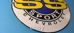 Vintage Chevrolet Porcelain Sign Super Sport Automobile Motors 16 Inch Sign
