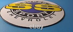 Vintage Chevrolet Porcelain Sign Super Sport Automobile Motors 16 Inch Sign