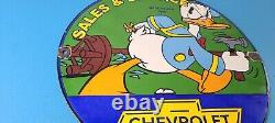 Vintage Chevrolet Sign Auto Service DIY Garage Porcelain Gas Pump Sign