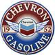 Vintage Chevron Gasoline Porcelain Sign Gas Station Pump Motor Oil Service