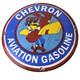 Vintage Chevron Gasoline Sign Airplane Cartoon Aviation Gas Ad Porcelain Sign