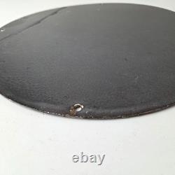 Vintage Chevron Gasoline Sign Airplane Cartoon Aviation Gas Ad Porcelain Sign