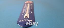 Vintage Chevron Gasoline Sign Gas Pump Ad Sign on Porcelain Thermometer