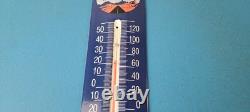 Vintage Chevron Gasoline Sign Gas Pump Ad Sign on Porcelain Thermometer