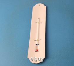 Vintage Chevron Gasoline Sign Gas Pump Ad Sign on Porcelain Thermometer