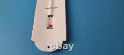 Vintage Chevron Gasoline Sign Gas Pump Ad Sign on Porcelain Thermometer