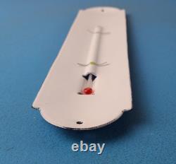 Vintage Chevron Gasoline Sign Gas Pump Ad Sign on Porcelain Thermometer
