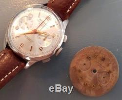 Vintage Chronograph with 2 Dials Beltane & Norstel Signed Landeron 48 Working