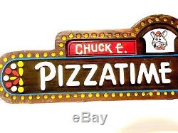 Vintage Chuck E Cheese Showbiz Pizza Advertising Sign Artwork Decor Man Cave