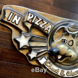 Vintage Chuck E Cheese Sign Wall Art Man Cave Decor Advertisement Americana