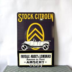 Vintage Citroën Dealership Sign French Stock Garage Decor 24x16 (60x40 cm)