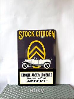 Vintage Citroën Dealership Sign French Stock Garage Decor 24x16 (60x40 cm)