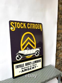 Vintage Citroën Dealership Sign French Stock Garage Decor 24x16 (60x40 cm)