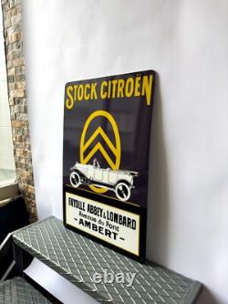 Vintage Citroën Dealership Sign French Stock Garage Decor 24x16 (60x40 cm)