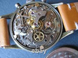 Vintage Clebar Chronograph watch Cal. Landeron 148 Triple Signed Circa 1940