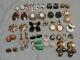 Vintage Clip On Earrings Lot Of 25 Pairs All Signed Lisner Trifari Monet More