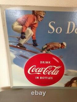 Vintage Coca Cola, Cardboard, 2 sided sign