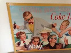 Vintage Coca Cola, Cardboard, 2 sided sign