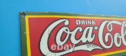 Vintage Coca Cola Porcelain Drink Soda Bottles General Store Pump Rectangle Sign