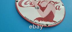 Vintage Coca Cola Porcelain Gas Soda Service Station Pump Plate Good Taste Sign