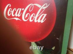 Vintage Coca Cola, cardboard sign, 1948