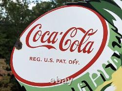 Vintage Coca-cola Sprite Boy 18 Porcelain Soda Pop Coke Sign