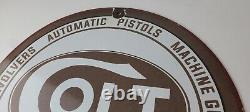Vintage Colt Firearms Porcelain Pistols Guns Ammo Gas Service Pump Sign