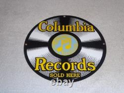 Vintage Columbia Records Grafonola Sold Here! Porcelain Metal Elvis Record Sign